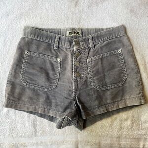 BONGO Classic Corduroy High Waist Gray Jean Shorts Vintage Shorts